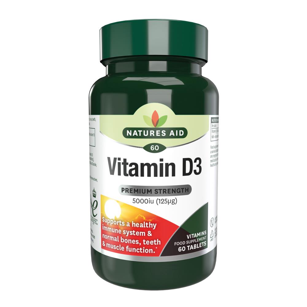 Natures Aid Vitamin D3 5000iu  60 tabs
